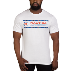  Nautica Mens Cp Tortola Short Sleeve Tee White