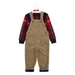 Levis Long Sleeve Printed Tee & Overall Set