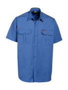 Samson Workwear Short Sleeve Shirt 240gsm Light Blue